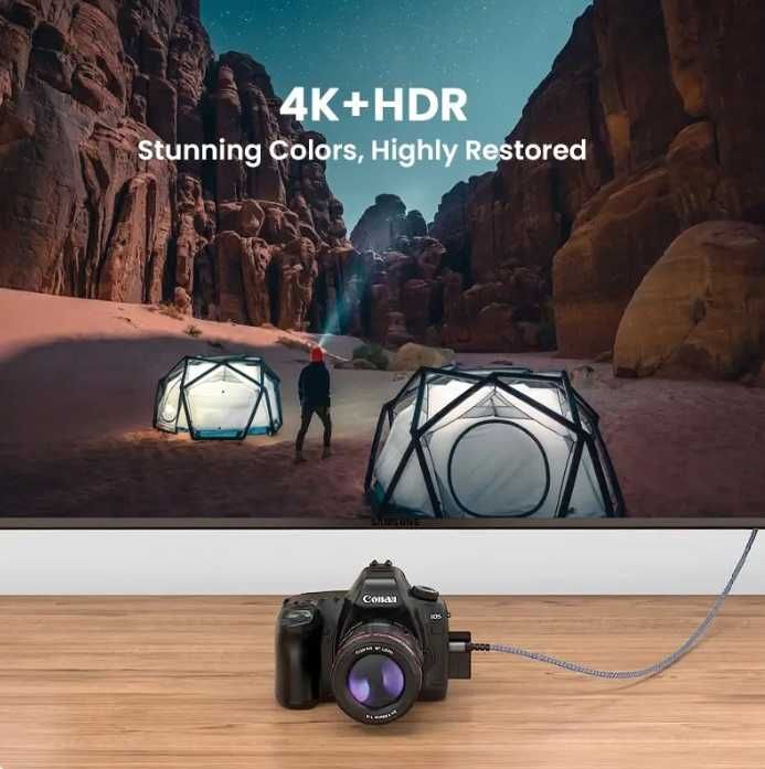 Кабель HDMI to Micro HDMI v2.0 4K 1м/2м/3м Grey UltraHD HDR