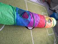 Kolorowy tunel dla psa kota, fretki 110 cm