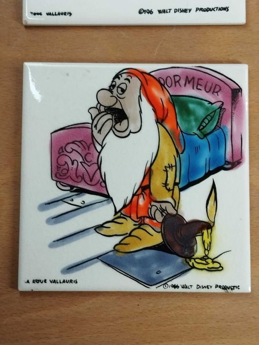 Lote de 6 Azulejos Vintage Disney