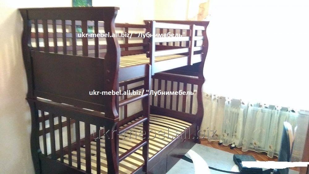 Кровать двухъярусная деревянная Джонатан, двоповерхове ліжко