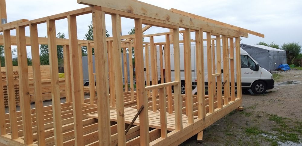 Domek drewniany 35m3 konstrukcja  2szt