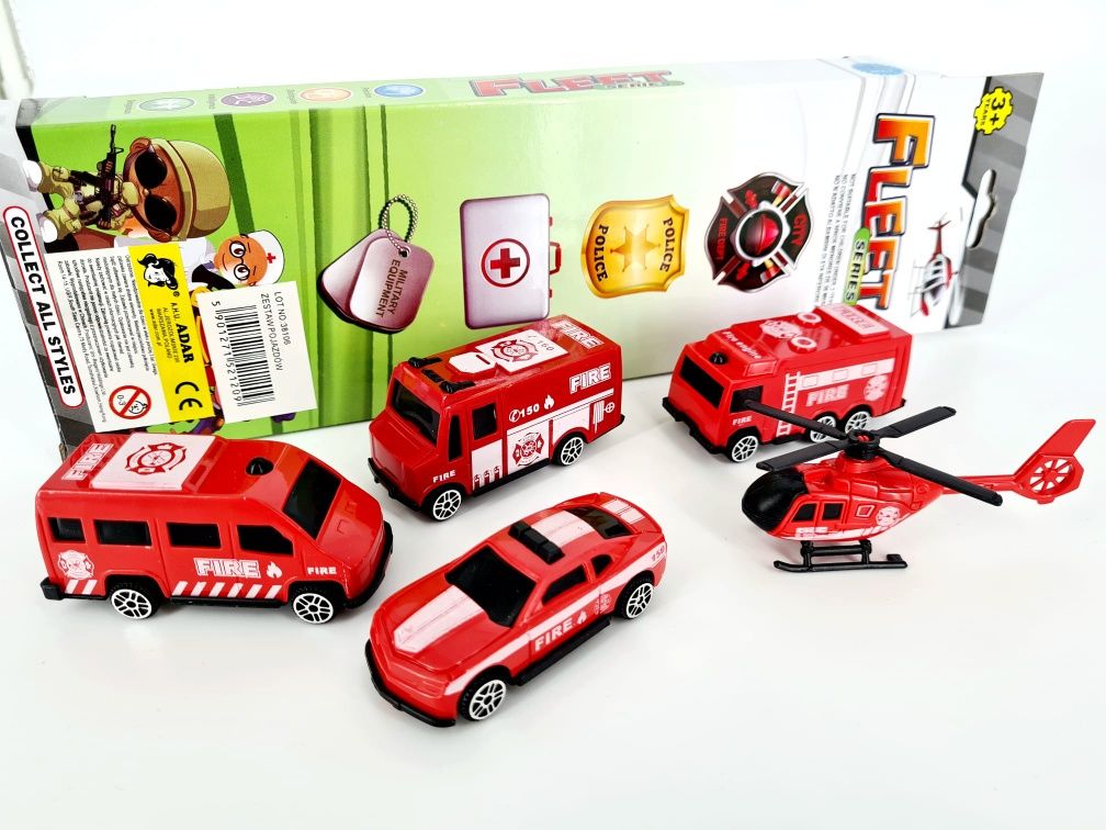 Zestaw pojazdów strażackich Straż Pożarna nowe zabawki