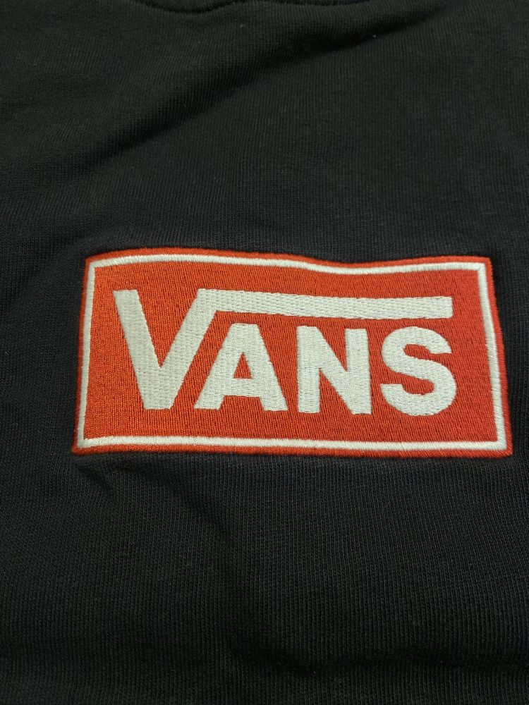 (S) Черный свитшот VANS кофта хлопок на флисе світшот
