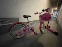 Bicicleta de criança menina 4-6 ANOS 500 DOCTOGIRL 16"