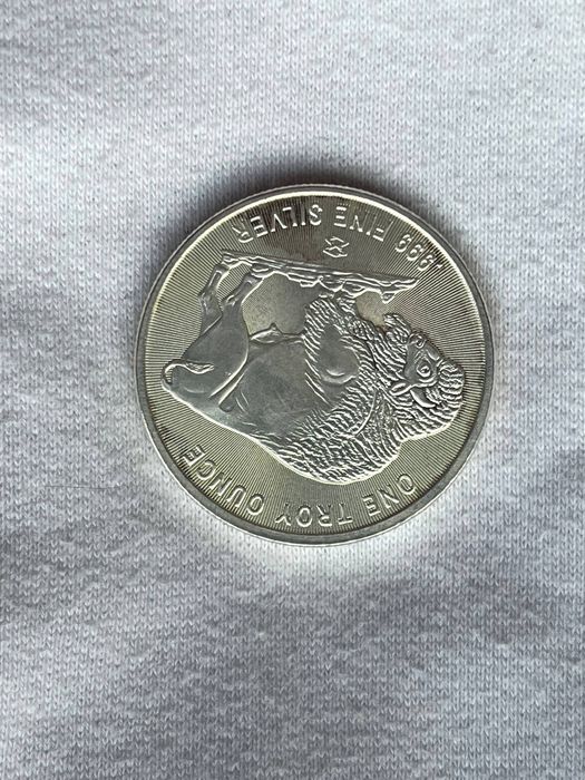 Срібна монета Бізон Клен  999 1 унція