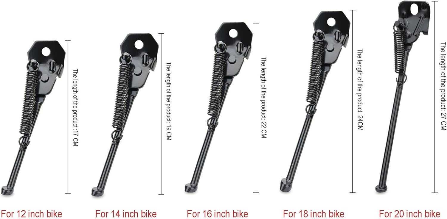 TOPCABIN Stojak boczny dla dzieci do roweru 18", składany