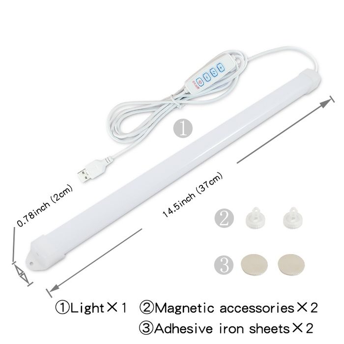 Lampa lampka podszafkowa LED USB 3 kolory  37 cm nocna biurkowa kuchni