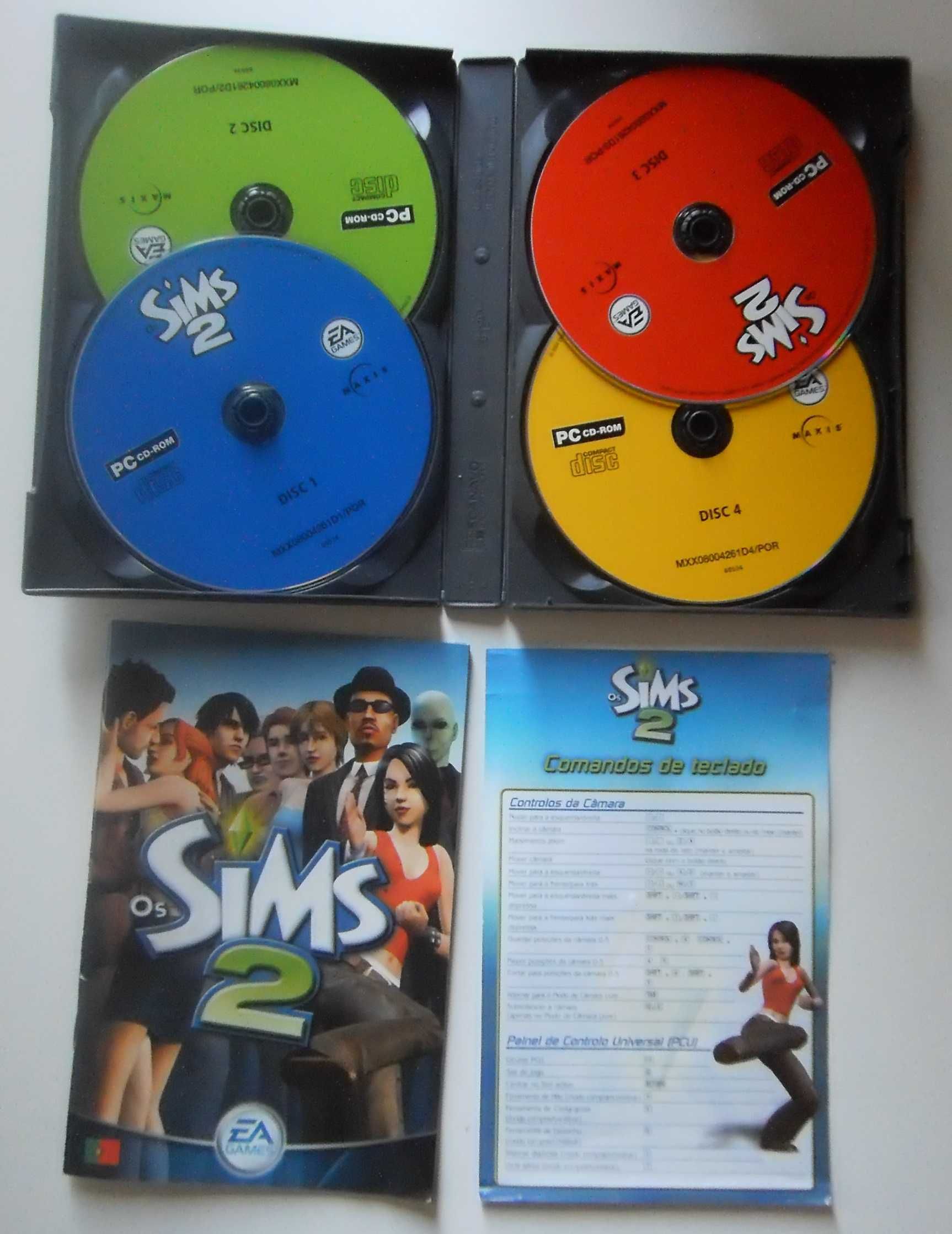 Jogo PC/CD-ROM "Os Sims 2" 4 CD com 6 Packs Expansão - Em Português