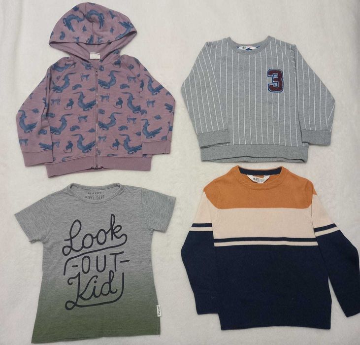 Bluzy chłopięce 3 szt + gratis t-shirt rozmar 98