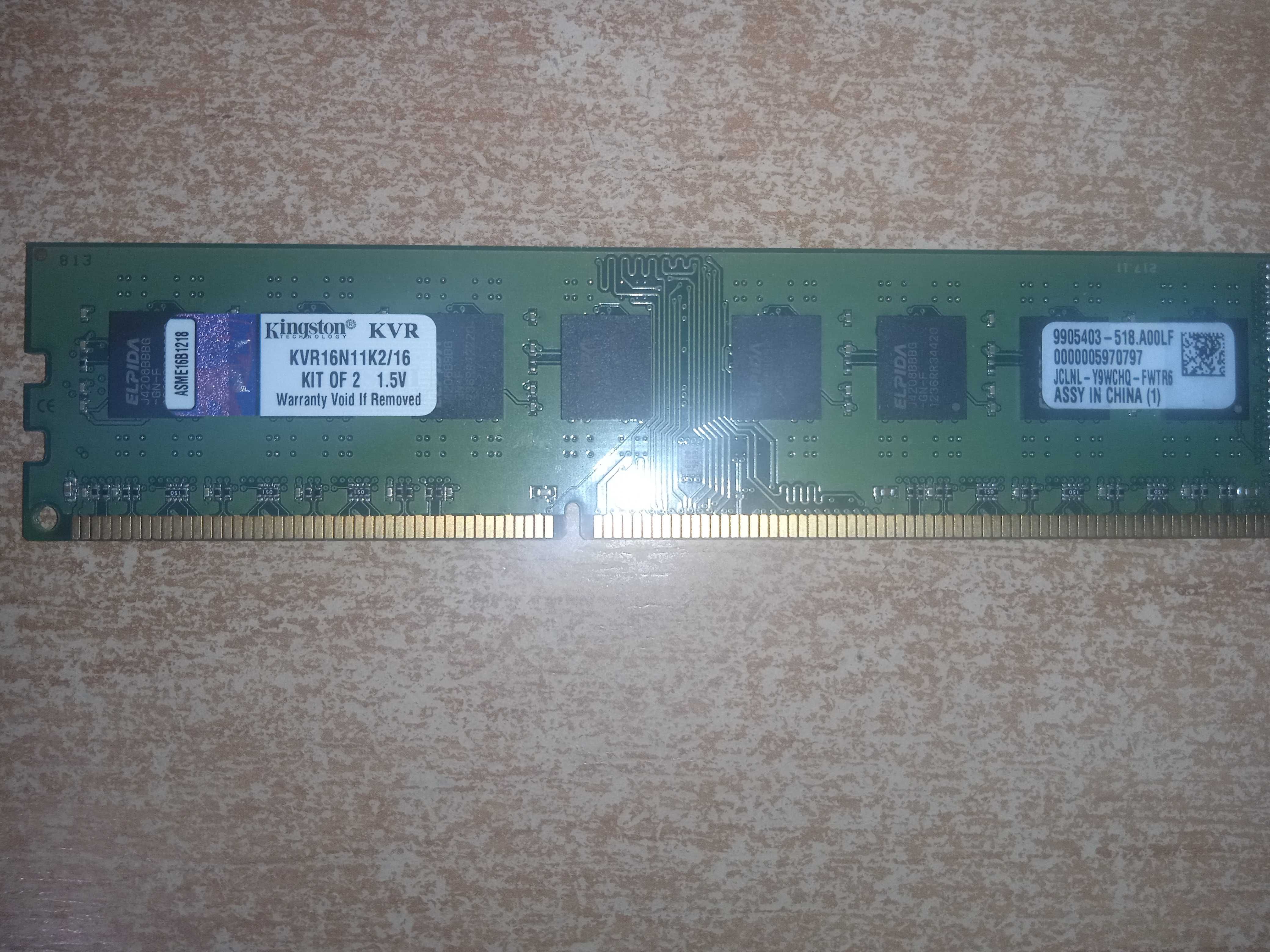 Оперативна пам'ять ddr3 8Gb ( 1 планка на 8Gb ) 1600Mhz