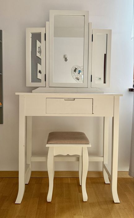 Toaletka biala drewno do renowacji