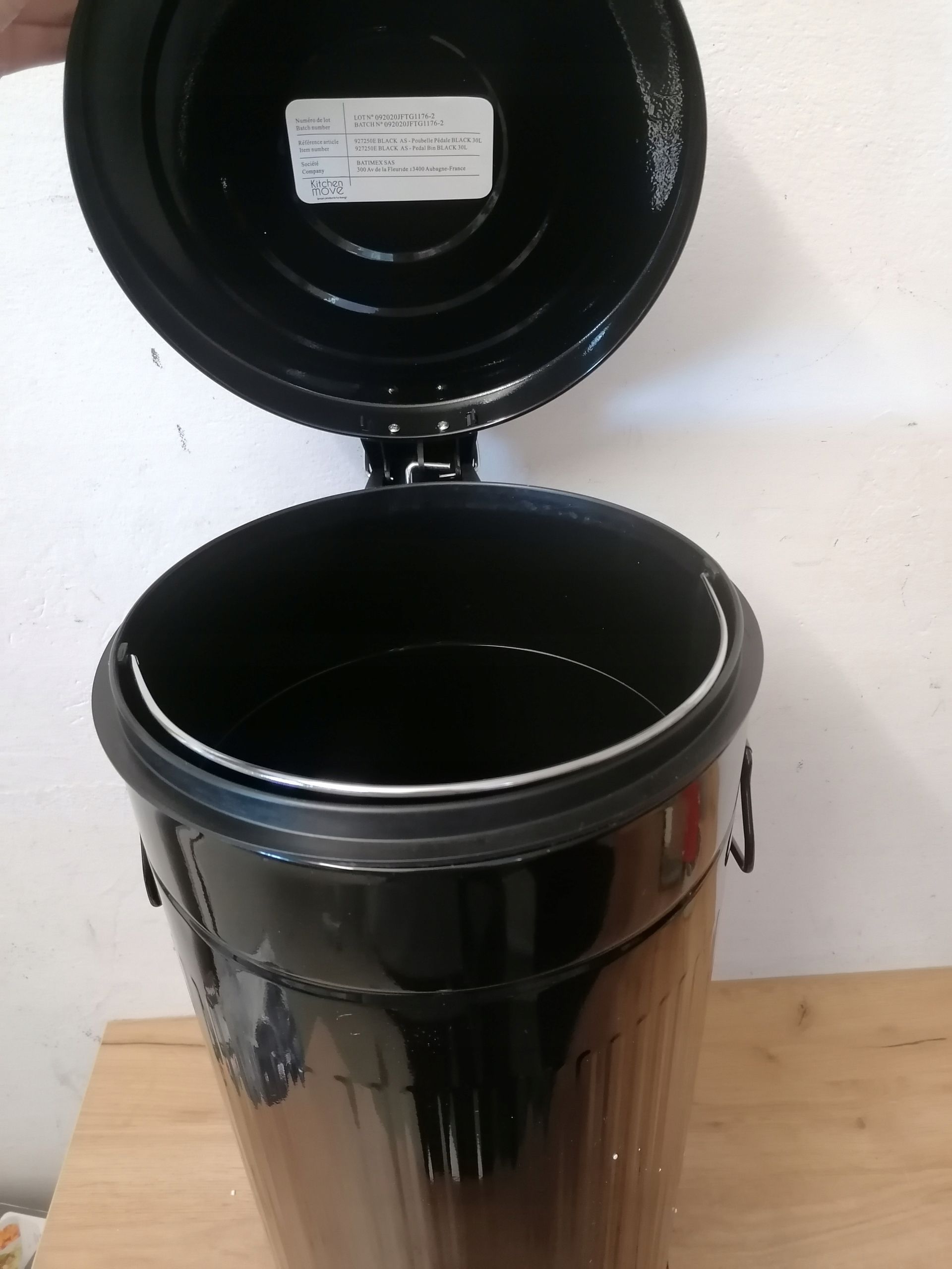 Kosz Na Śmieci Metal Kitchen Move 30L Czarny