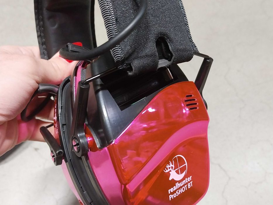 Słuchawki ochronniki słuchu aktywne RealHunter Active Pink Przecena