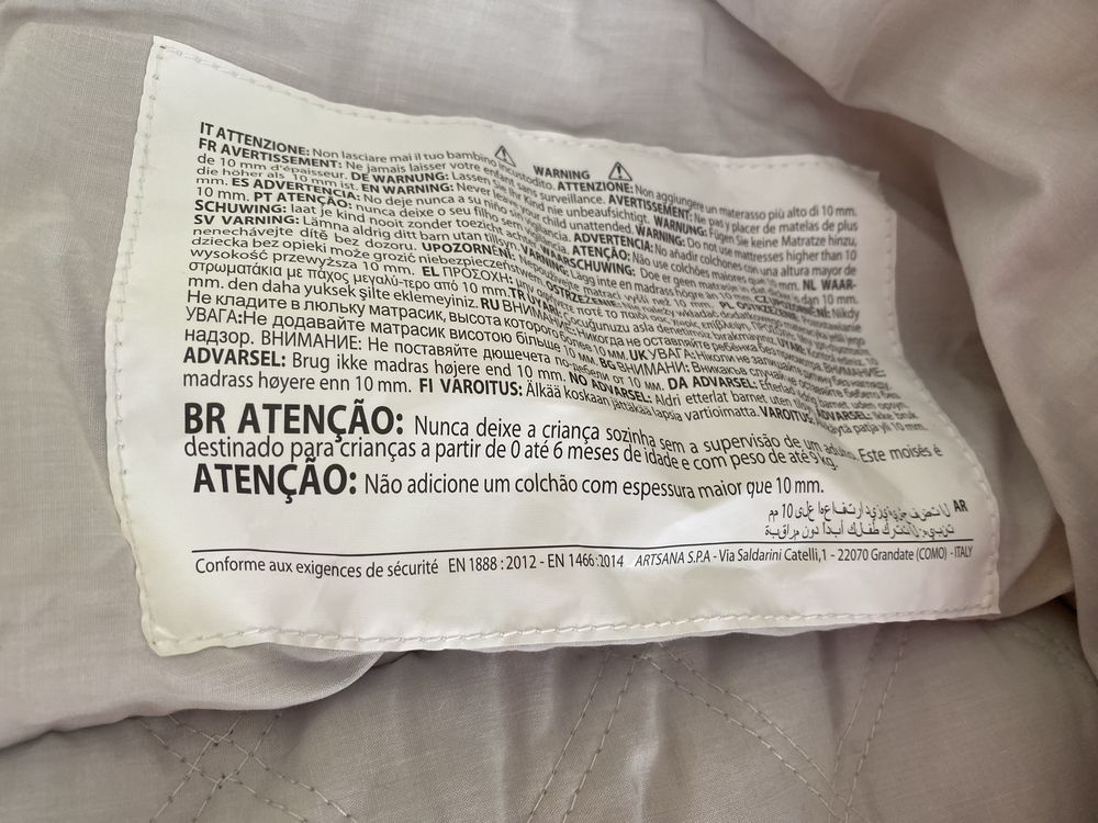 Forra berço / alcofa da Chicco Nova