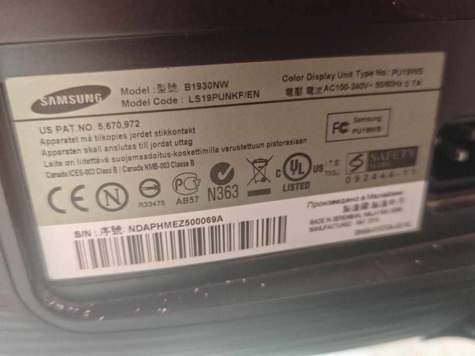 Monitor Samsung 19 polegadas