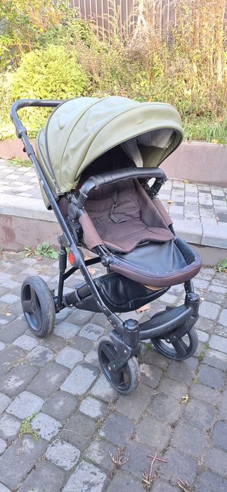Коляска 2 в 1 Bair Mirello шкіра Зелена