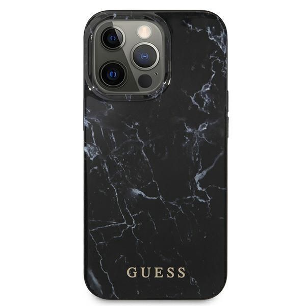 Etui Guess Marble Collection dla iPhone 13 Pro Max 6,7" - Czarny