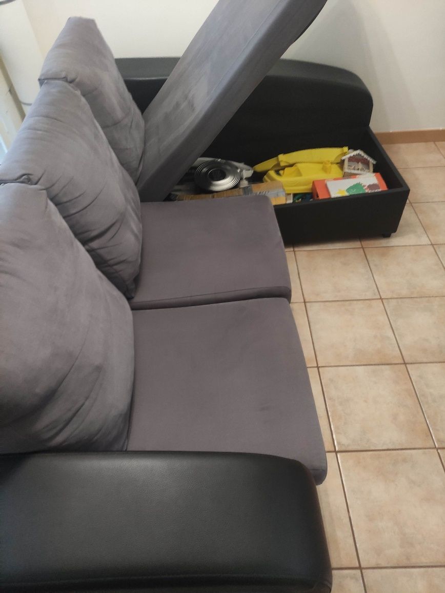 Vendo sofá com chaise longue