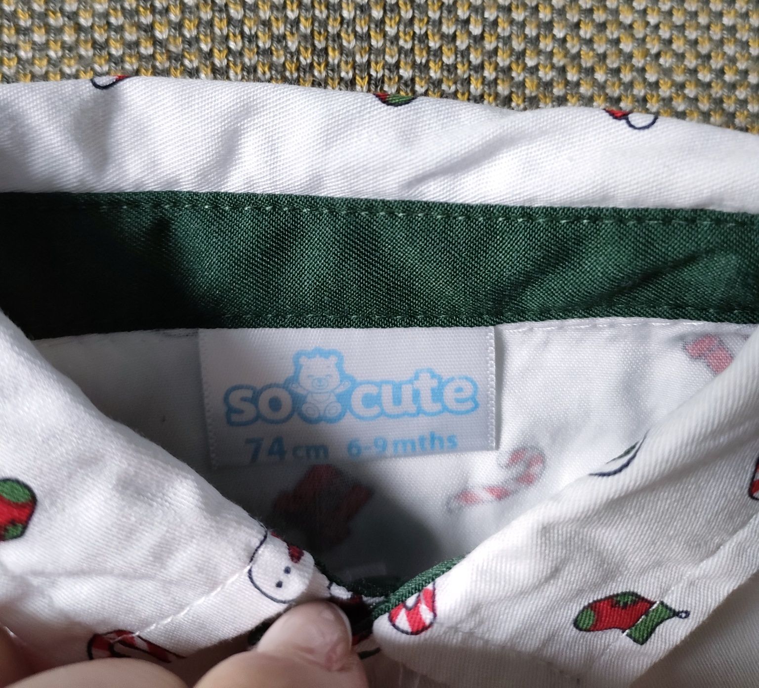 Koszula wzór świąteczny/ prezenty, święta, św. Mikołaj, So cute, r.74