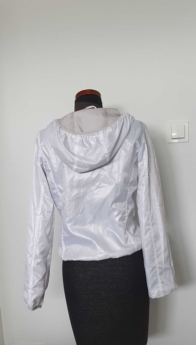 CK Calvin Klein kurtka wiatrówka bomberka kaptur NOWA biała XS S M