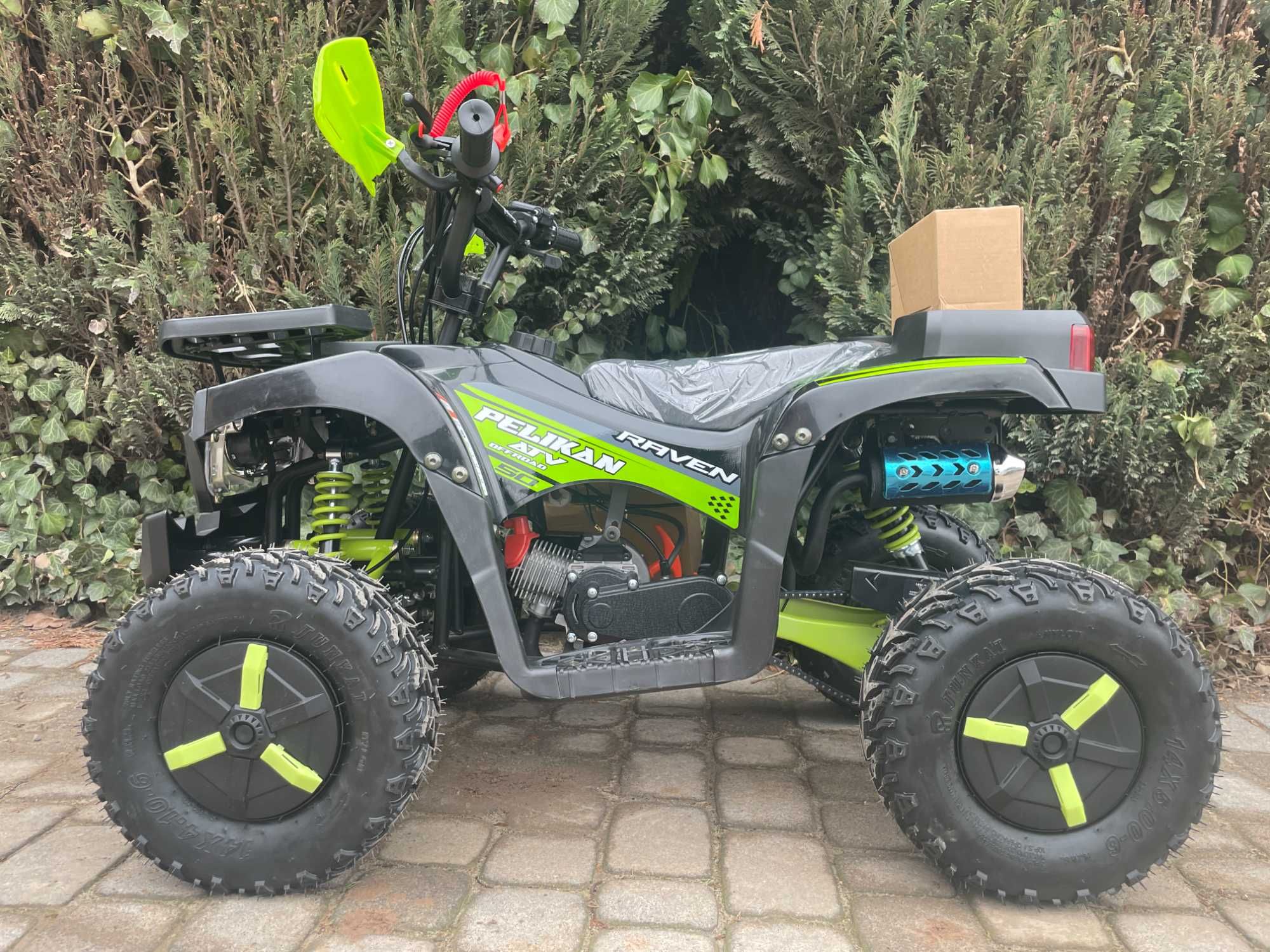 QUAD 50 cc Pelikan Raven M14 Duża Rama XL Duże koła Ledy Dostawa Raty