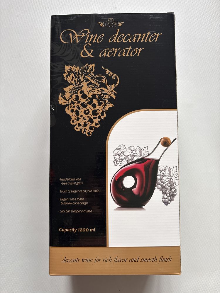 Elegancka Karafka do Wina – Wine Decanter & Aerator (1200 ml)