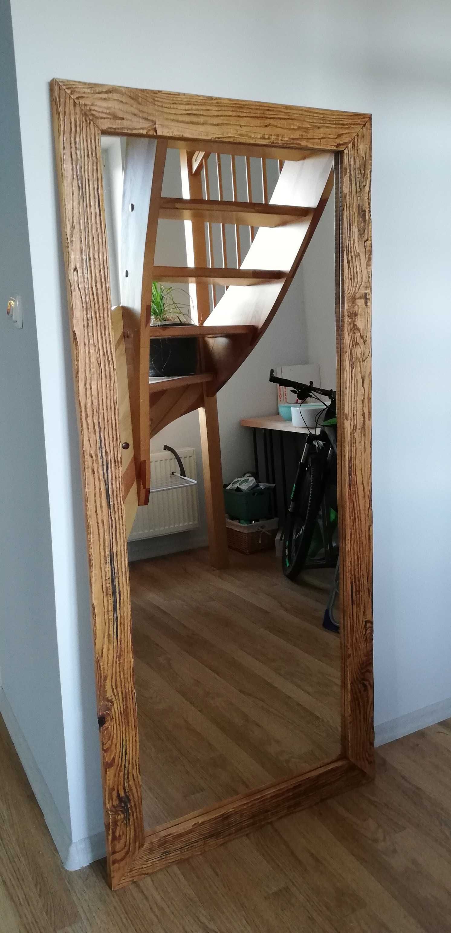 Lustra w drewnianej ramie na wymiar Rzeszów