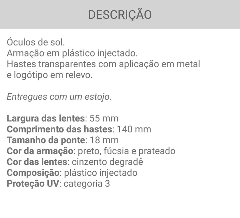 Óculos novos Guess