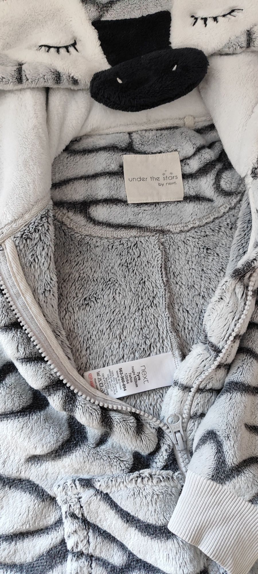 Strój bal przebierańców, piżamka Zebra next