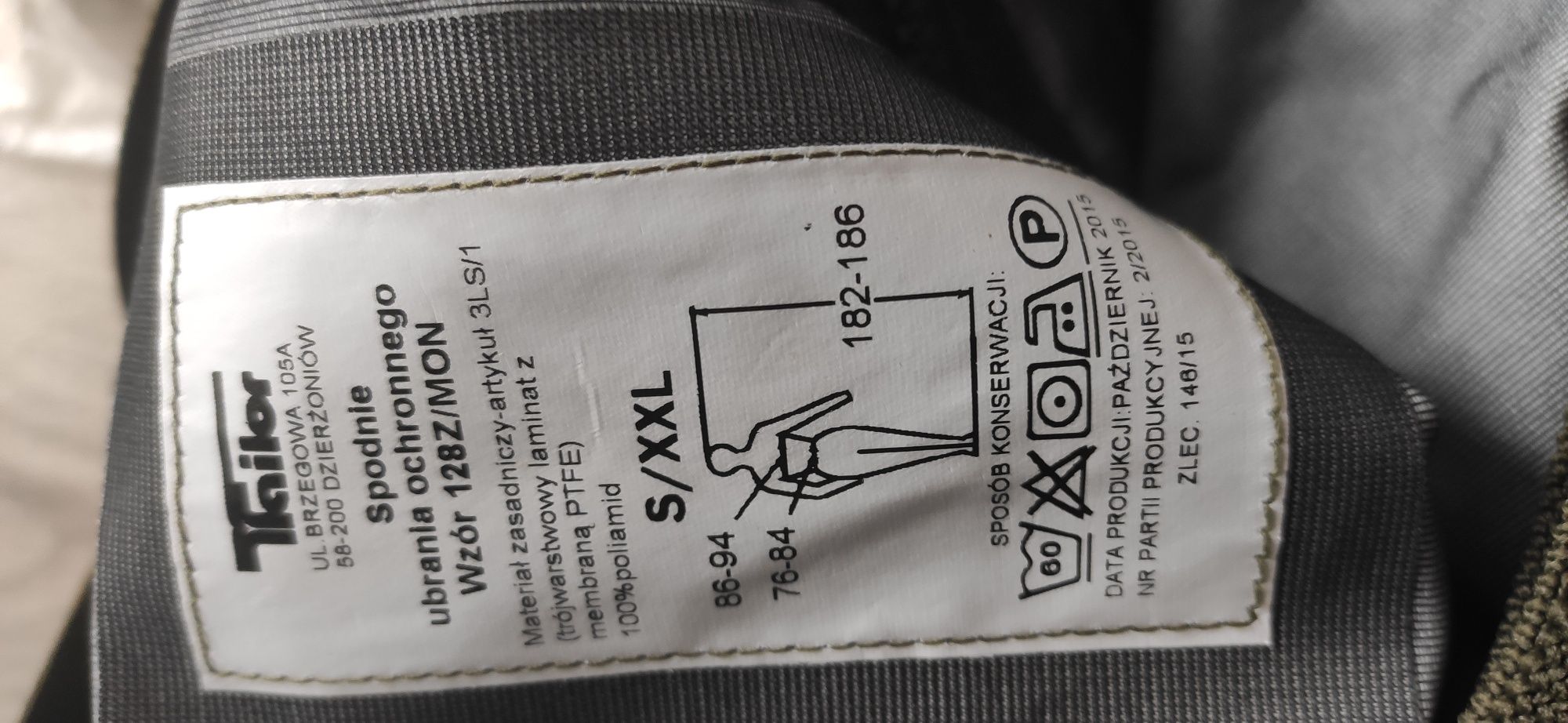 S/XXL Nowe ubranie ochronne goretex wzór 128Z/MON