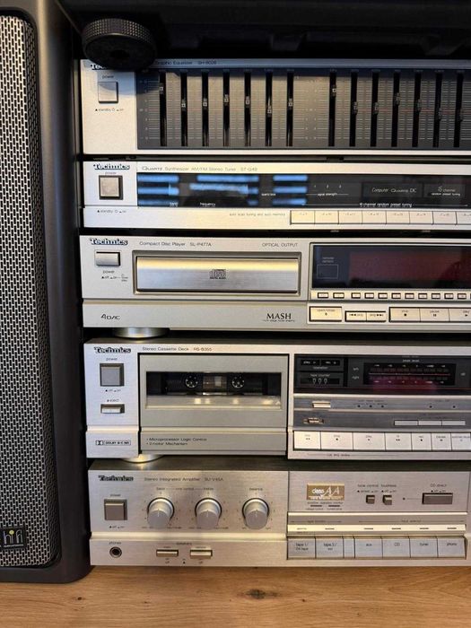 Zestaw składanka TECHNICS srebrny winyl CD kaseta GRUNDIG box 1000