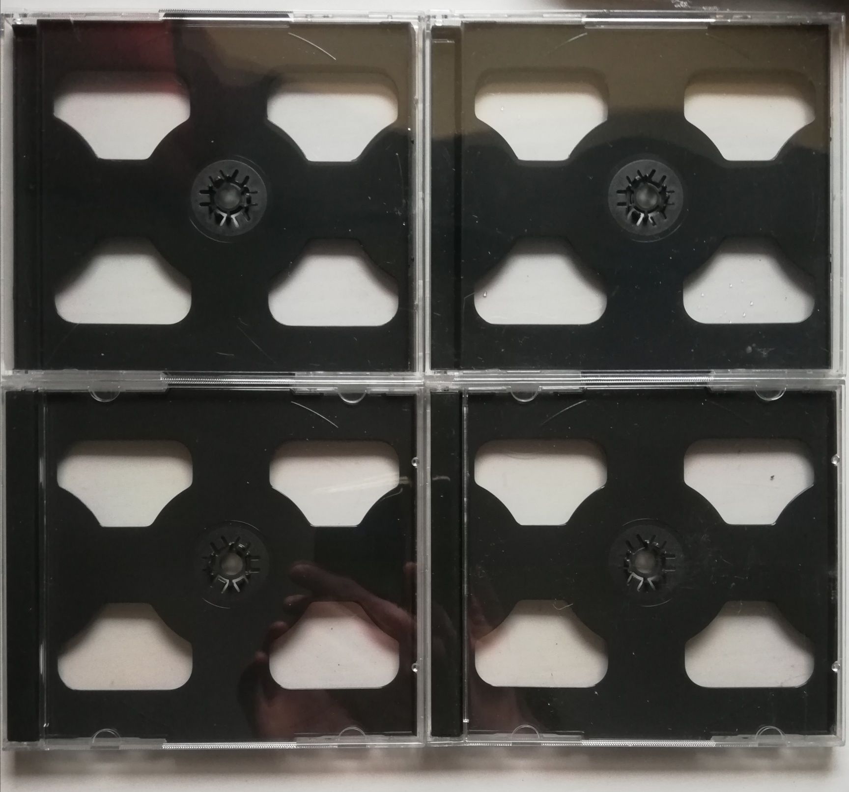 Pudełka cd podwójne przeźroczysty czarny