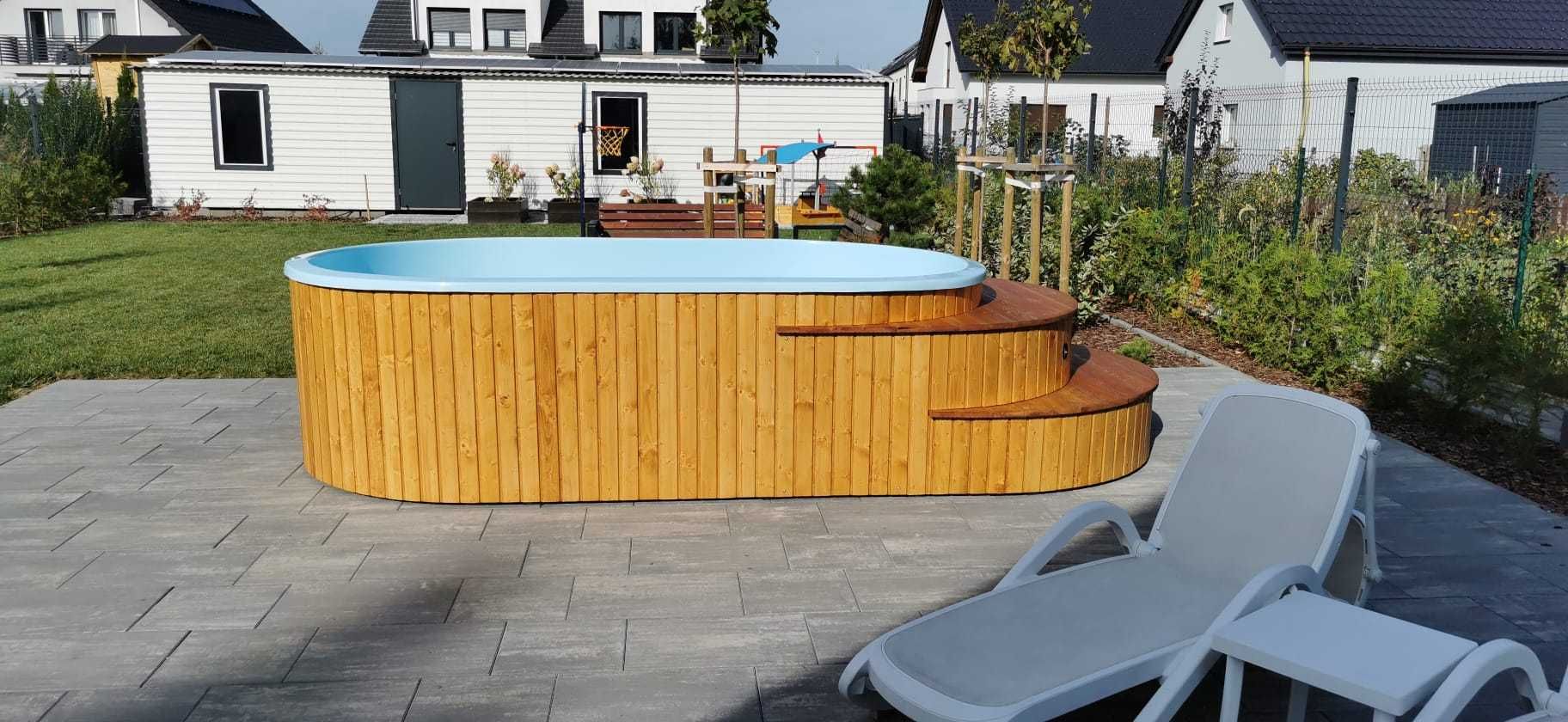 Basen jacuzzi jakuzzi balia gorąca beczka hot tube działka ogród