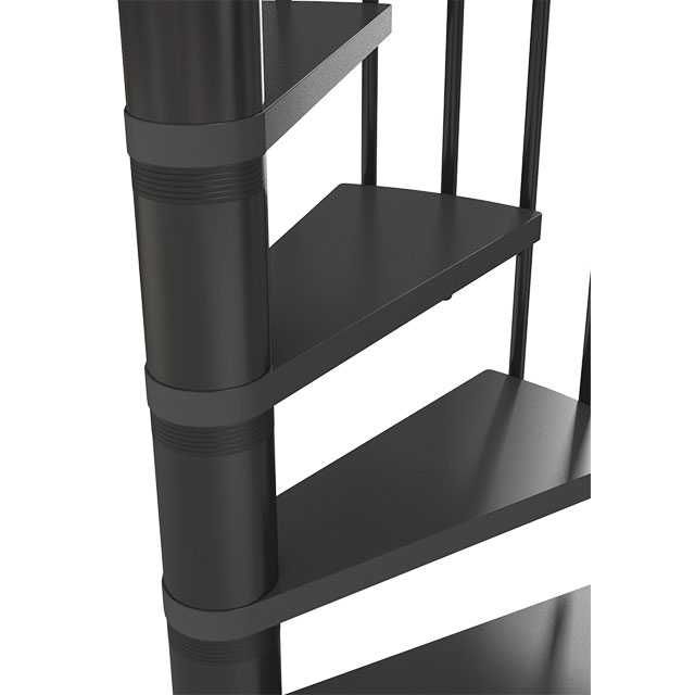 Nowoczesne schody kręcone, Las Vegas /Antracyt fi 140 cm