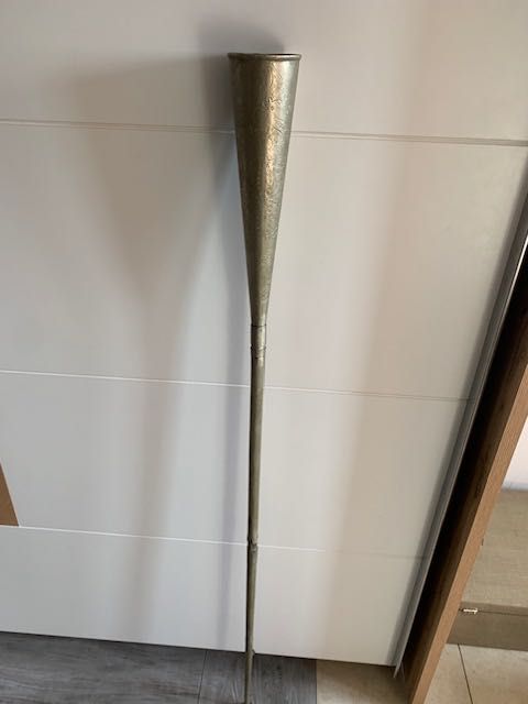 Trombita ligawka bazuna instrument ludowy aluminium ręcznarobota 148cm