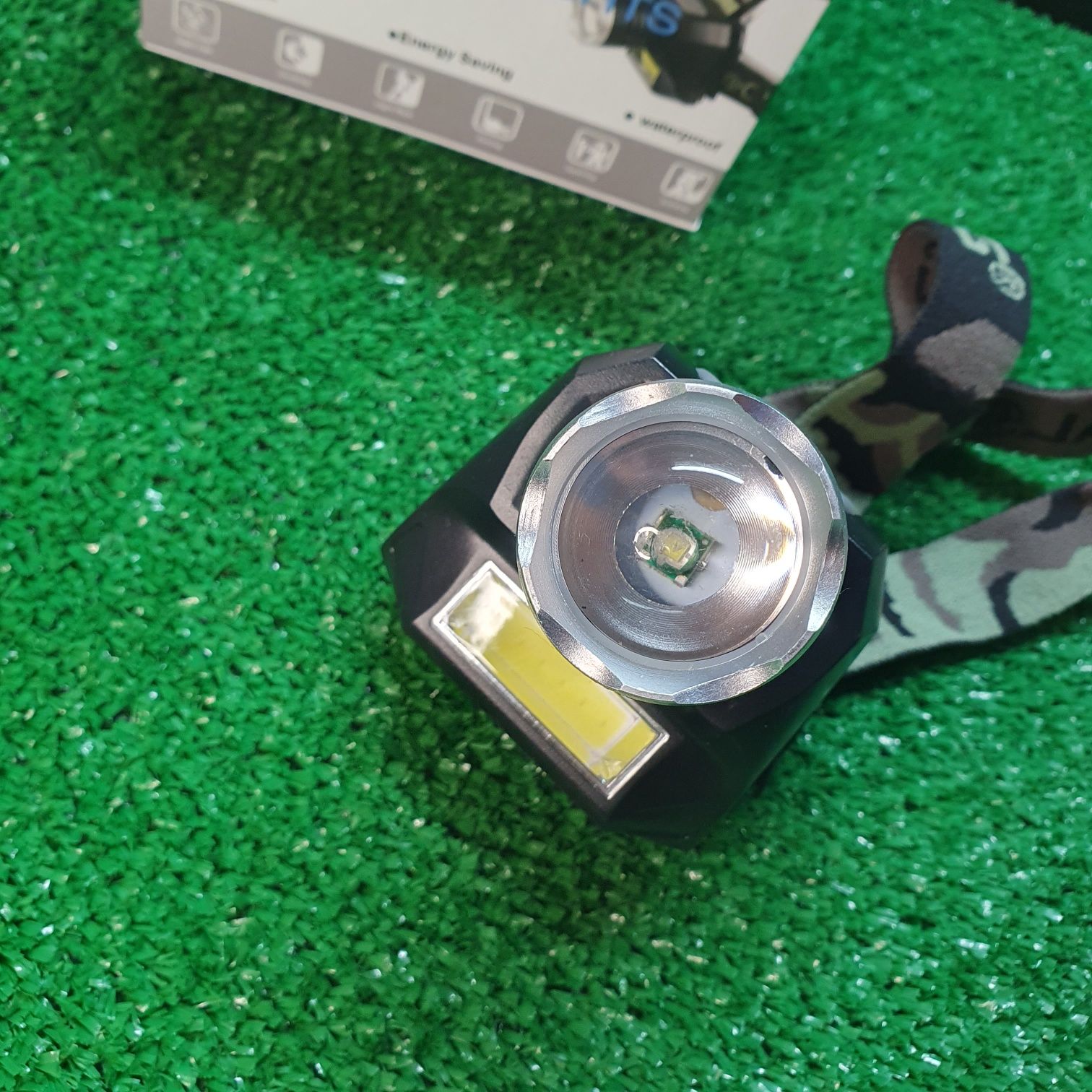 LED ліхтар налобний акумуляторний  фонарик налобный