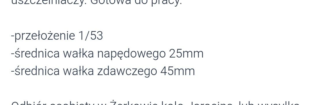 Przekładnia reduktor BEFARED wciągarka ręczna łodzi- bardzo mocna