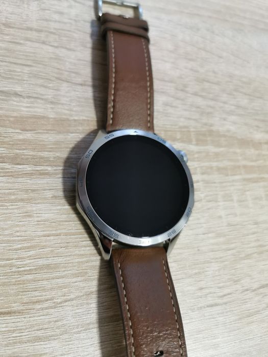Zegarek, smartwatch huawei watch gt 4 na skórzanym pasku