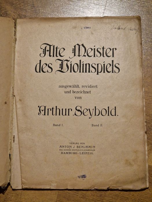 Zapis nutowy skrzypce Arthur Seybold Lipsk