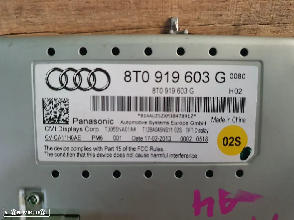 Display Multifunções Audi A4 B8 2.0 tdi - 8T091.9603G