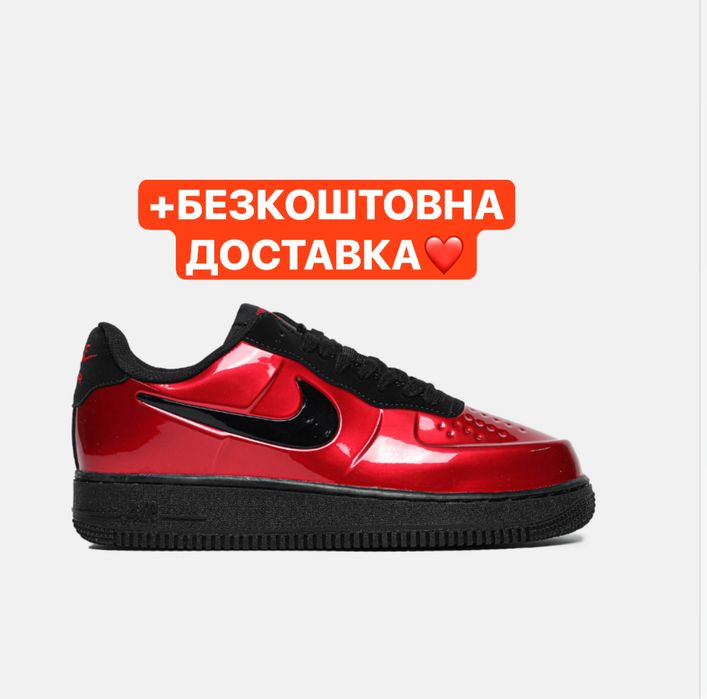 Є В НАЯВНОСТІ‼️Кросівки Nike Air Force 1 Foamposite Red (Червоні),форс