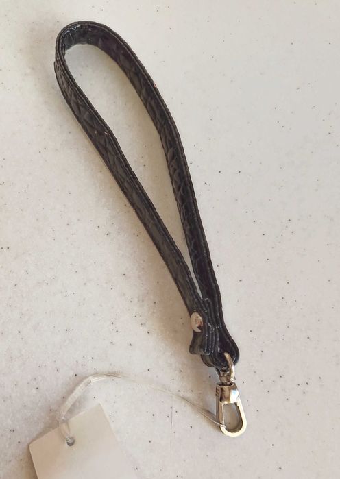 Черный кистевой ремень короткая ручка для сумки