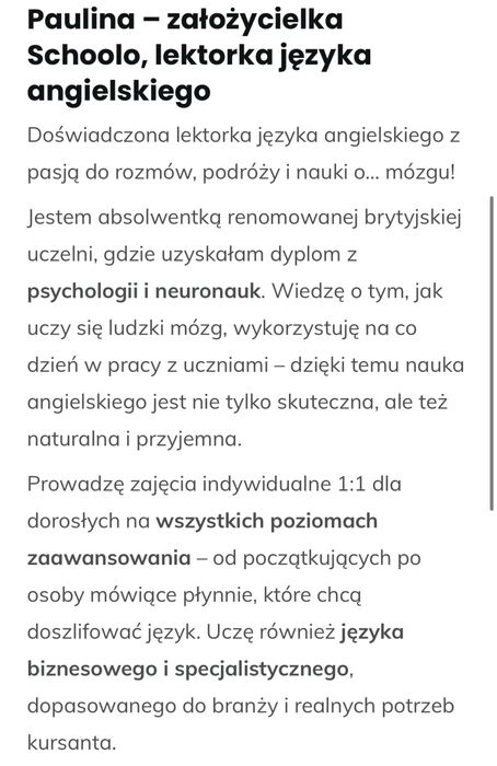 ANGIELSKI z lektorem - korepetycje i konwersacje - lekcje online