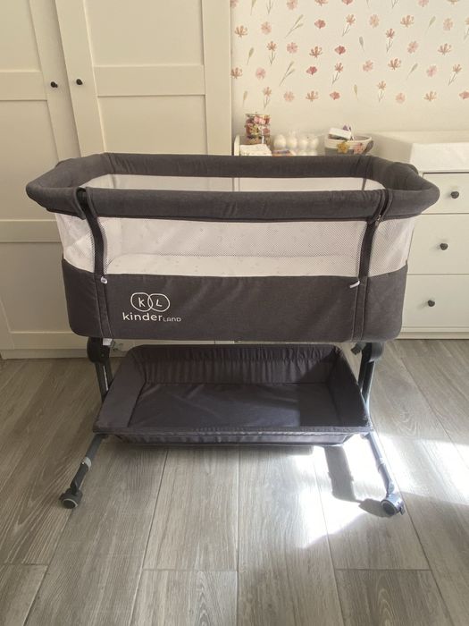 Berço Com Cesto Luxury Cinza Kinderland