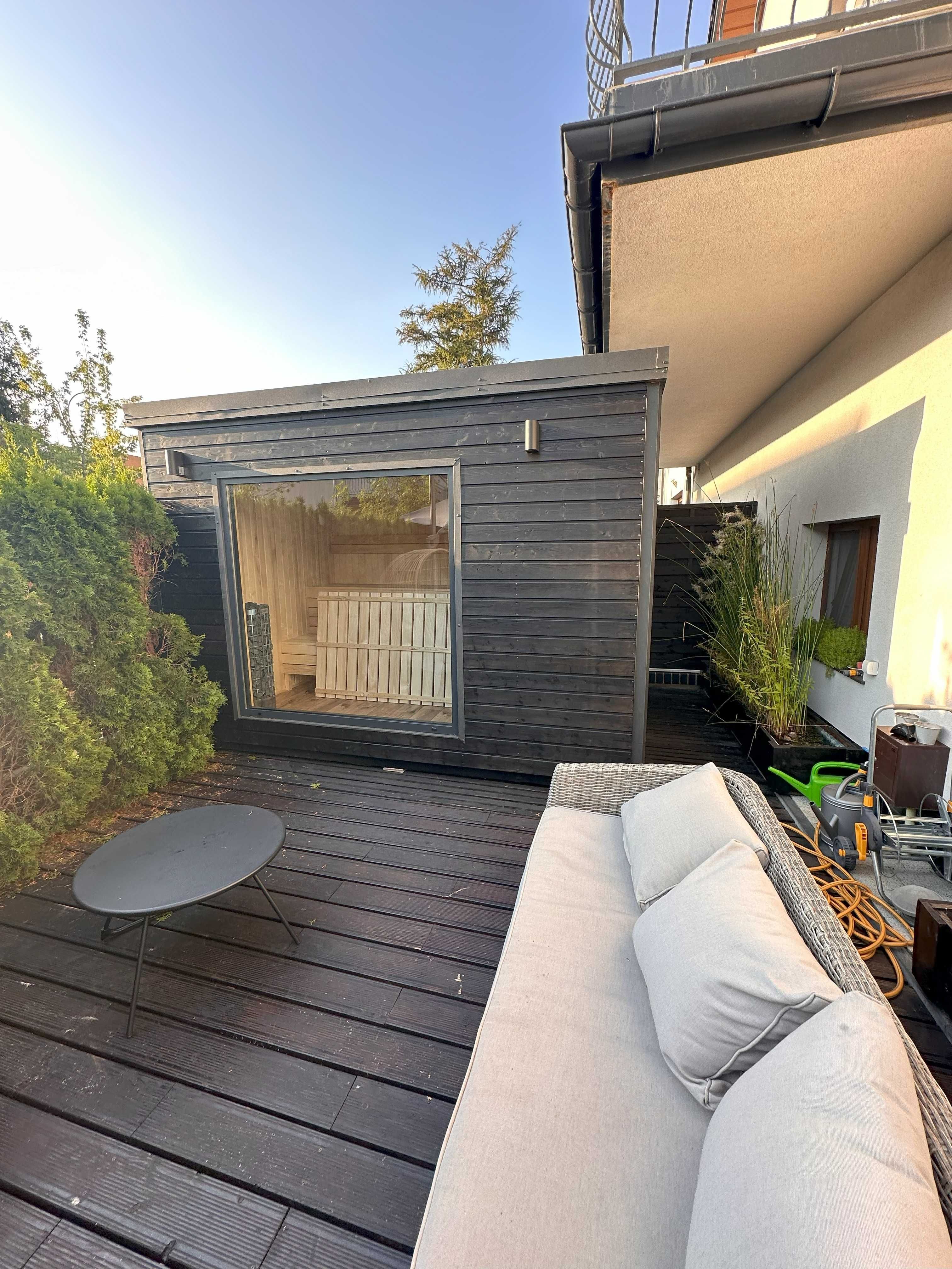 SAUNA ogrodowa Całoroczna 2,4 x 3,5m PREMIUM zewnętrzna WIFI LED