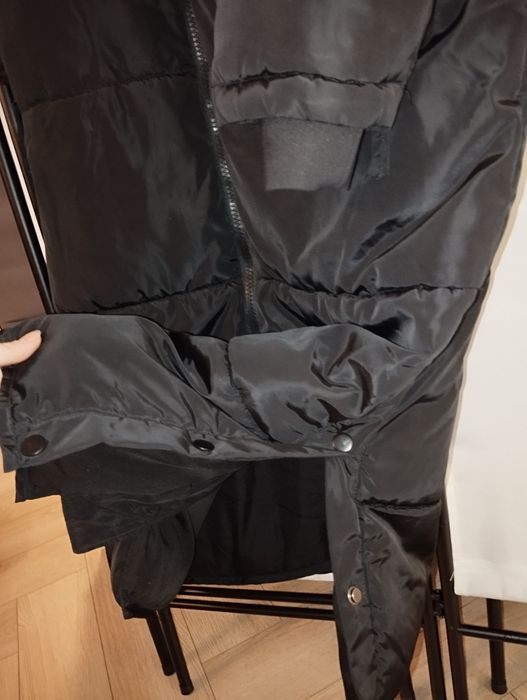 Oversize płaszcz kurtka długa zara z kapturem