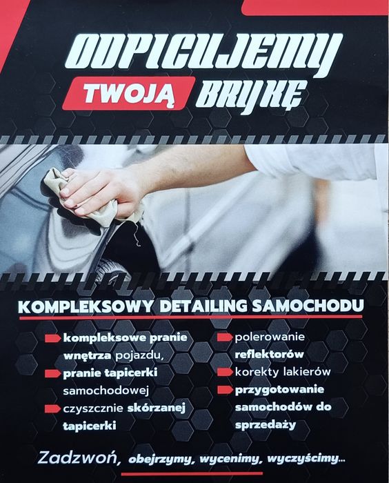 Auto Detailing Pranie czyszczenie tapicerki samochodowej dywanów kanap