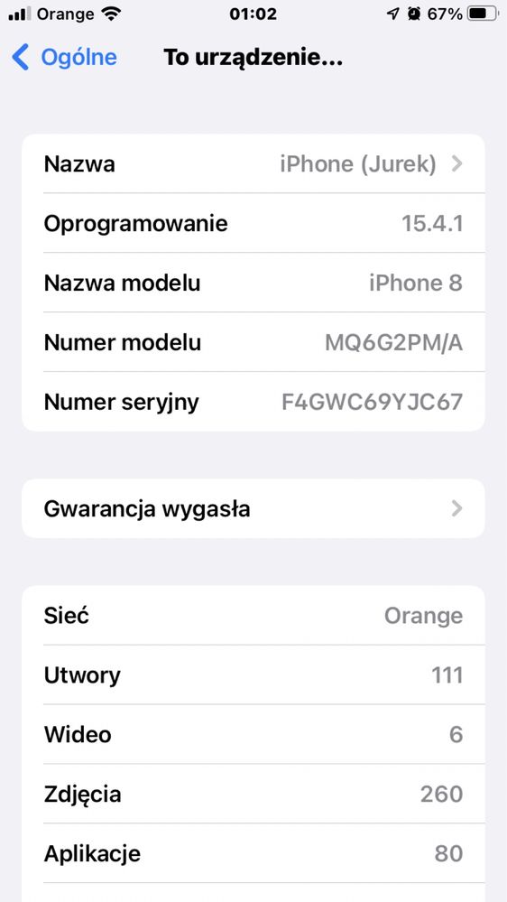 Iphone 8 o pojemnośći 64 GB