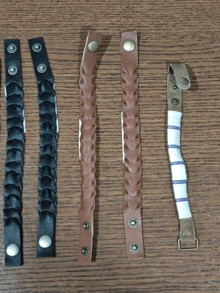 15 Pulseiras de Pele E metal