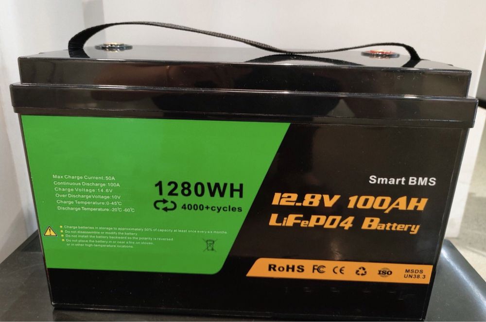 Акумулятор LiFePO4 12V / 12,8V 100 A/h  BMS комірки класу А фірми CATL
